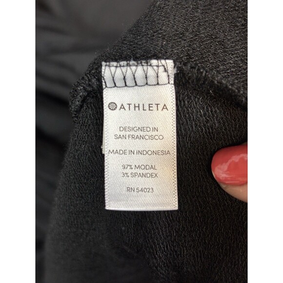 Athleta Nirvana Twist Clarity Sweatshirt Tunic Black Small Long Sleeve - Picture 5 of 10